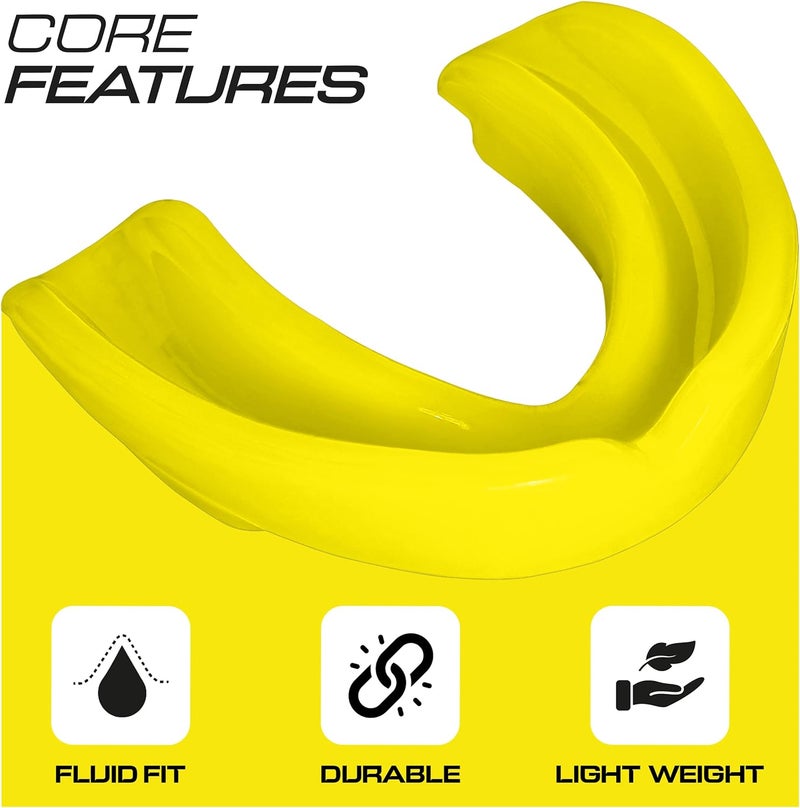 BFS IMPEX Sports Mouth Guard for Kids,Youth,Boys,Girls,Child Teen Mouthguard with Case (BPA Free) for Boxing, Martial Arts,MMA Karate,Lacrosse,Football,Soccer and All Contact Sports (Yellow) - Image 2